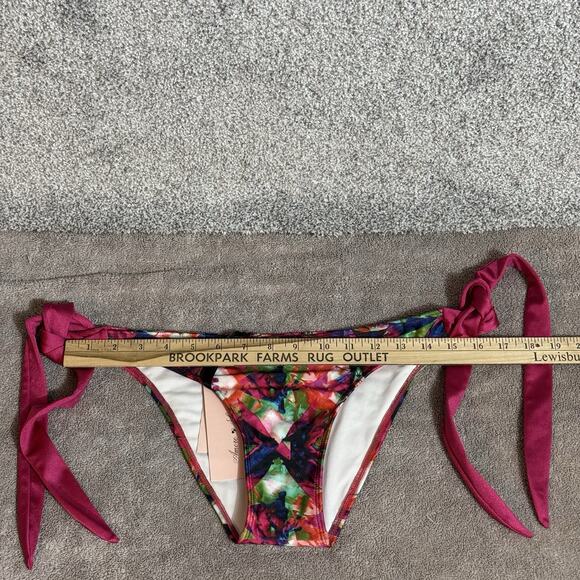 Boho Y2K Bikini Swim Bottom 4 Adjustable Tie Side Beach Luxury Abstract Festival - Picture 5 of 9